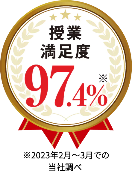 授業満足度97.4%